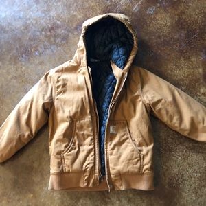 Kids’ Carhartt lined brown jacket. Size M (10-12)